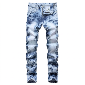 Collection Automne – Jean Skinny Unisexe Respirant, Pantalon Biker Extensible, Denim Déchiré et Vieilli, Style Streetwear Moderne pour Adultes - Product Image 1