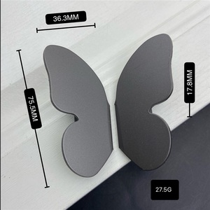 Popular Bronze Modern Light Luxury Art Simple butterfly Symmetrical Durable Cabinet <b>Door</b> Drawer Handle Wardrobe Installation - Product Image 5