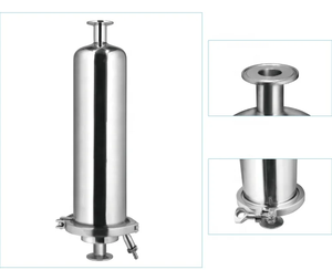 Tốc độ dòng chảy cao SS304 10 inch Bộ lọc không khí nhà ở với mặt bích DN50 kết nối cho lọc không khí - Product Image 5