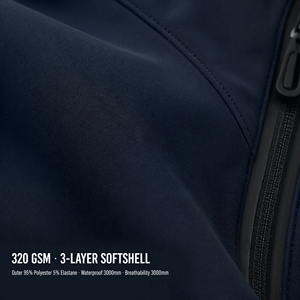 Großhandel Benutzerdefiniertes Logo OEM Wasserdichte Atmungsaktive Windbeständige Dreischichtige Softshell-Jacke mit Geformtem Rücken für <span class=keywords><strong>Damen</strong></span>-Arbeitskleidung - Product Image 5