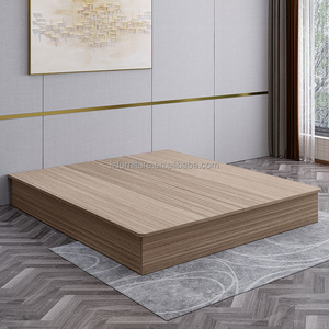 OEM Customize Hospitality Furniture Supplier Hotel Bedroom Furniture Set Modern <b>Cheap</b> MDF Wooden Bed <b>Frame</b> Headboard Nightstands - Product Image 2