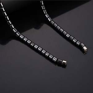 Collana a Catena Ematite Con <span class=keywords><strong>Terapia</strong></span> Magnetic Per <span class=keywords><strong>La</strong></span> Guarigione Perline Di Gioielli Perlacei Diamante Hip Hop Collar Cadena - Product Image 3