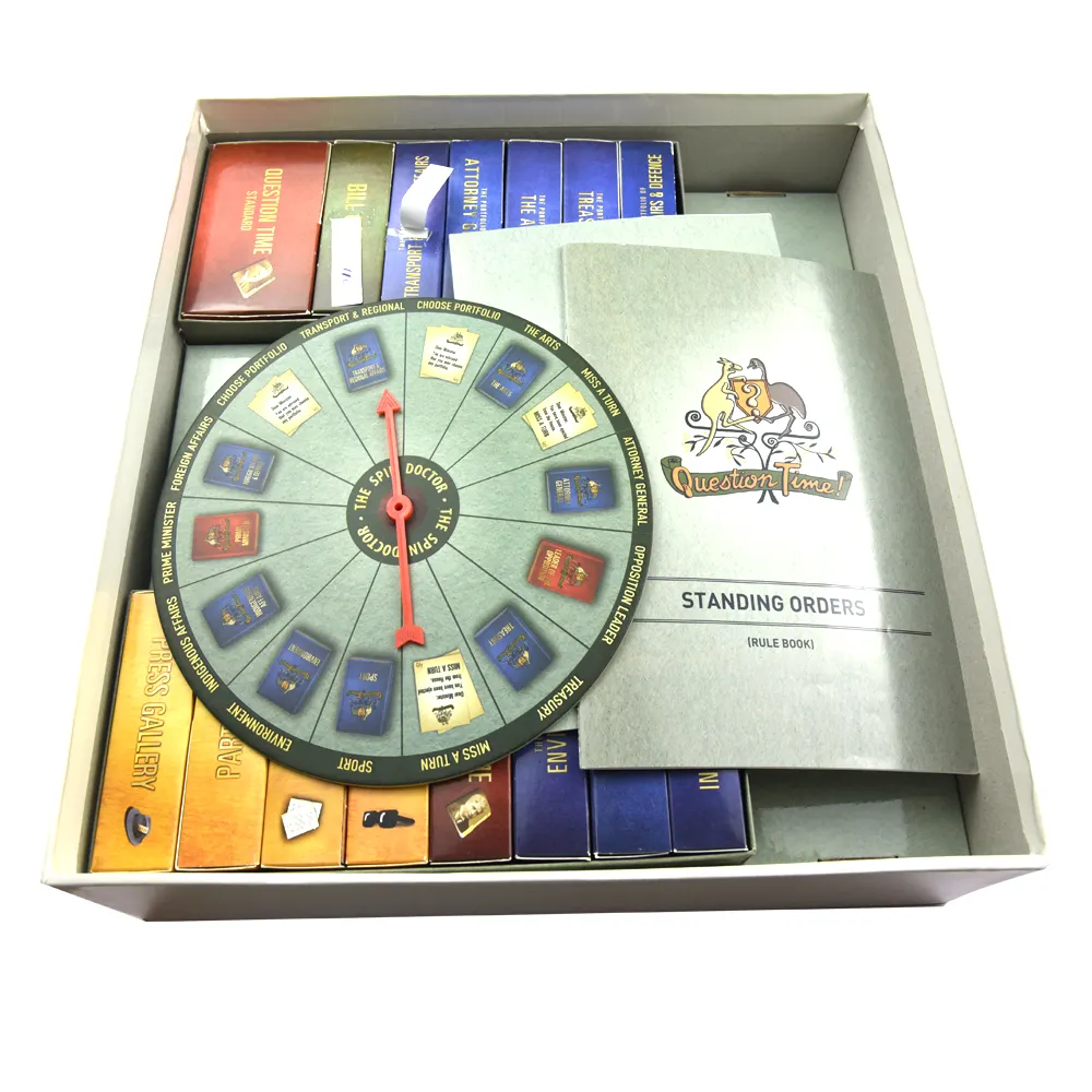 Bandeja de plástico de diseño personalizado de alta calidad, divertido fabricante de juegos de mesa Spinner con impresión personalizada