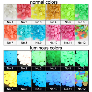 สูงสดใสตกแต่งคริลิคเรืองแสงในหินมืดเวลานานเรืองแสงชั่วโมงสีแดงก้อนกรวดสีม่วงเรืองแสง-In-The-Dark กรวด - Product Image 2