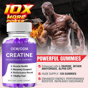 Gommes à la créatine sans sucre pour adultes, femmes et hommes, électrolytes, vitamines, croissance musculaire, bien-être, performance sportive pendant les séances d'entraînement - Product Image 2