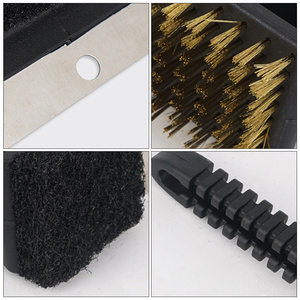 Herramienta de Limpieza para Accesorios de Parrilla, Cepillo de Alambre de Acero Inoxidable con Mango, Limpiador de Parrilla 3 en 1 con Cerdas Suaves Resistentes al Calor - Product Image 3