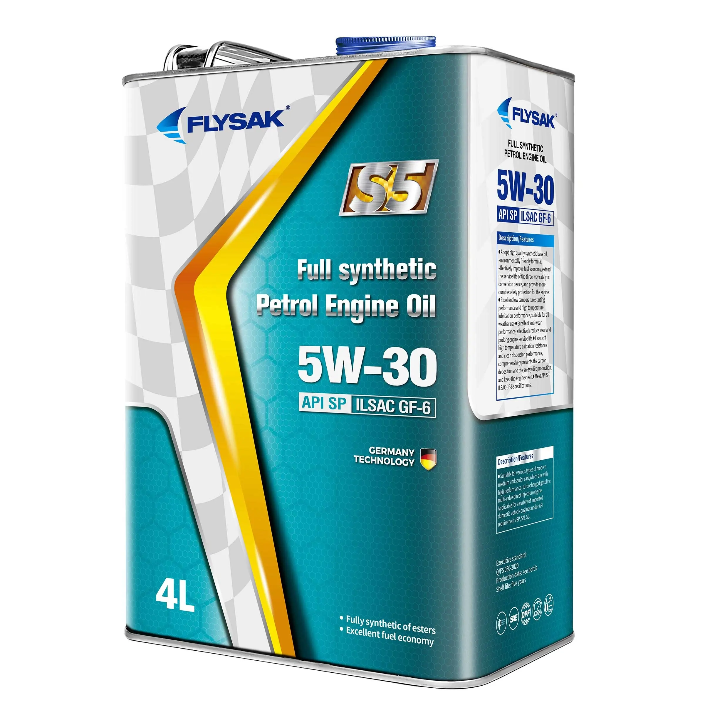 S5 Superior Quality Highly Protective Automotive Lubricant Fully Synthetic Gasoline Engine Oil SP GF6 5w30