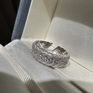 Bague en argent pur S925, rhodiée, style médiéval vintage, design simple et luxueux, micro-zircon incrusté, ouverture personnalisée - Product Image 5