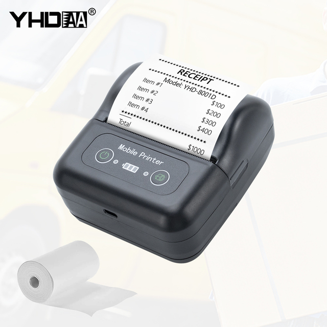 Portable 80mm Thermal Receipt Printer Compatible for IOS/Android/Windows Stock 2-Year Warranty for Bill Receipt Restaurant Order