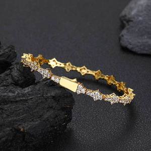 6.5mm Hip Hop takı 18K altın kaplama tenis zincir bilezik kolye kadınlar erkekler için Bling elmas tenis takı - Product Image 6