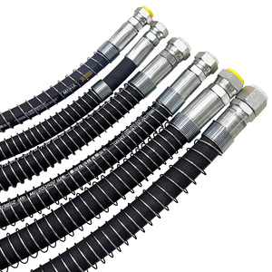 Tuyau hydraulique flexible en caoutchouc haute pression tressé en spirale avec fil d'acier, sur mesure, épaisseur de paroi 3,5 mm - Product Image 1