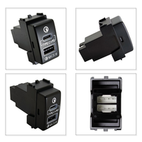 Chargeur de voiture à double port USB + Type-C avantageux, adapté à la charge rapide USB de mise à niveau sans perte Isuzu