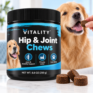 Compléments alimentaires à mâcher pour chiens seniors, pour le soutien des articulations, du cartilage et de la mobilité, avec glucosamine, MSM et curcuma — Service OEM en marque blanche - Product Image 1