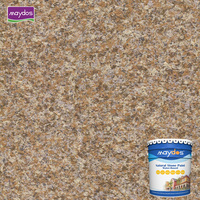 Peinture murale extérieure texturée colorée à application par pulvérisation, revêtement liquide acrylique gris blanc granit naturel