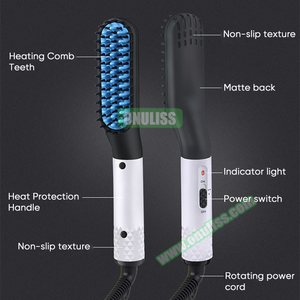 2019 Upgraded Electric <strong>Hair</strong> <strong>Straightener</strong> Styler Beard Comb Brush <strong>for</strong> <strong>Men</strong> - Product Image 4