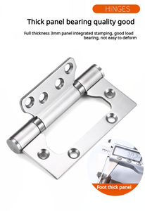 Bisagra de puerta de acero inoxidable de alta resistencia con rodamiento de bolas de apertura de 360 grados, silenciosa, para puertas de madera. - Product Image 3