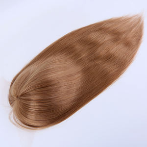 Настраиваемый кружевной Топпер для волос, кружевной передний край из искусственной кожи, европейская выровненная кутикула, кружевной топ ручной вязки для женщин - Product Image 5