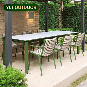 Conjunto de Muebles de Exterior de Alta Gama para Hotel o Villa, Estilo Pastoral, Mesa y <span class=keywords><strong>Sillas</strong></span> para Patio, Resistentes al Agua y al Sol - Product Image 1