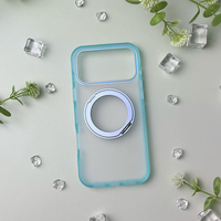 Funda de Teléfono con Acabado Acrílico Mate, con Soporte Magnético Integrado para iPhone 13 Pro Max, Rotación de 360 Grados, Antiarañazos y Resistente a Golpes