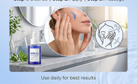 Sérum Visage Anti-Âge Personnalisé à Marque Blanche Éclaircissant Anti-Primaire des Signes de Vieillesse au Peptide de Cuivre Bleu GHK-Cu