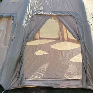 Tente dôme gonflable à 8 côtés personnalisable de couleur kaki |   3000 ml Oxford imperméable + revêtement antibactérien |   Abri de camping 4 saisons - Product Image 2