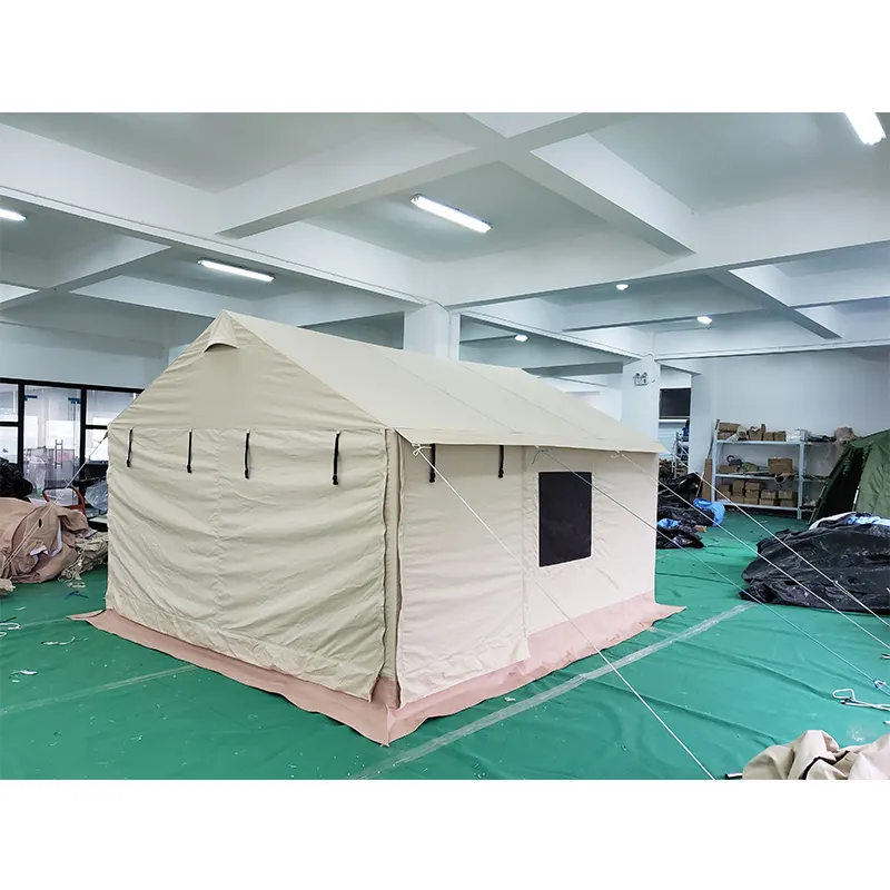 Tienda de campaña de lona de lujo, refugio militar de acampada al aire libre familiar, para hotel