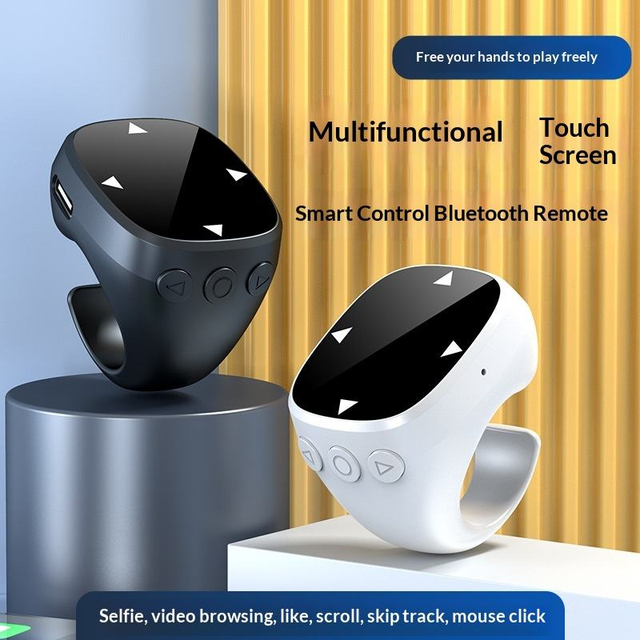 Wireless Mobile Selfie Remote Control App Control Portable Auto-Scroll Ring-Shaped Remote Controller Ring Smart Controller