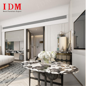 IDM Tùy Chỉnh Sang Trọng Hiện Đại Thân Thiện Với Môi Sồi Gỗ Rắn Khung Khách Sạn Nội Thất Phòng Ngủ Bộ FF & E Vua/Nữ Hoàng Kích Thước Cho Sao Khách Sạn - Product Image 3