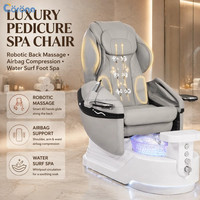 Fournisseur de mobilier de salon tout-en-un, fabrication sur mesure, chaise de pédicure de luxe professionnelle avec fonction de massage