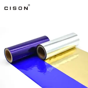 Glossy metallic gold foil for satin nylon sticker excellent luxury foils