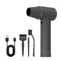 Souffleur d'air comprimé électrique rechargeable 500W - Nettoyeur de clavier et PC avec lumière LED 80000 tr/min sans fil pour bureau et usage domestique