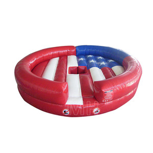 Hot sale commercial USA flag pattern inflatable arena mechanical bull mattress for rodeo bull