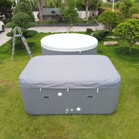 Kommerzieller Tragbarer Faltbarer Drop-Stitch Aufblasbarer Swimmingpool Doppelwandiges PVC Langlebige Umweltfreundliche Spa-Pools für Familiennutzung