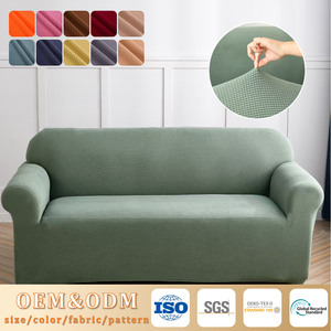 <span class=keywords><strong>Housse</strong></span> <span class=keywords><strong>de</strong></span> canapé universelle extensible classique en polyester 100% élastique, couleur unie personnalisée <span class=keywords><strong>de</strong></span> haute qualité, pour 1/2/<span class=keywords><strong>3</strong></span>/4 places - Product Image 1