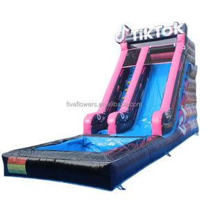 Double Lane Juegos Inflables Castillo Tobogan <strong>Inflatable</strong> Waterslide Pool Tik Tok <strong>Water</strong> <strong>Slides</strong> For Adults - Product Image 4