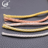 Câble audio YIVO DIY 7N OCC en cuivre plaqué argent/or pour écouteurs, 3,8 mm, en rouleau