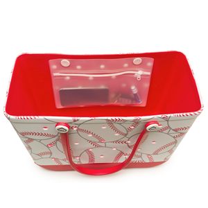 Sac fourre-tout en caoutchouc extra large avec pochette protectrice à fermeture éclair Sac fourre-tout de plage en caoutchouc avec sac de poche Baseball Bogg - Product Image 3