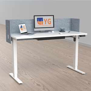 Bàn đứng 55x24 inch với bảng điều khiển riêng tư và thảm bàn, bàn đứng có thể điều chỉnh với Máy tính để bàn một mảnh - Product Image 4