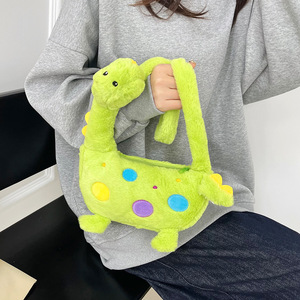 กระเป๋าตุ๊กตาไดโนเสาร์อัลปาก้าสไตล์ใหม่  แบบเรียบง่ายและสง่างาม  ของเล่นตุ๊กตาสัตว์แบบสั่งทำพิเศษ  ของเล่นตุ๊กตาสำหรับเครื่องคีบตุ๊กตา - Product Image 3