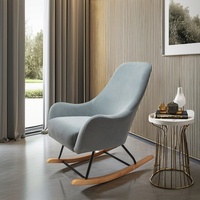 Chaise berçante d'intérieur confortable en PU avec dossier en velours doux pour la maison Villa appartement école salle utilisation petite quantité minimale de commande