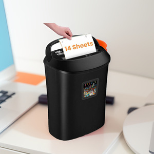 Home 14 Sheet <b>Paper</b> <b>Shredder</b> Mini Electric Strip Cut A4 Document Destroyer Office Desktop Use OS1001 - Product Image 1
