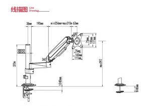Adjustable Single Arm 13-32 Inch Computer <b>Desktop</b> <b>Stand</b> Aluminum Alloy Elevating Monitor Arm - Product Image 6