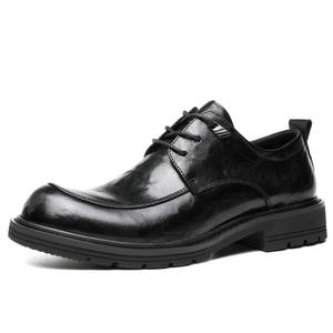 Chaussures en cuir pour hommes à bout carré et lacets, légères, respirantes, antidérapantes, printemps-été, vente en gros d'usine de haute qualité - Product Image 2