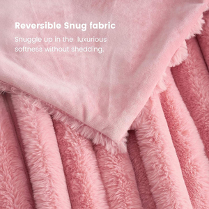 Chăn lông thỏ giả chất liệu flannel, chăn lông thỏ giả 100% polyester, siêu mềm mại, ấm áp, dùng cho gia đình, chăn ngủ - Product Image 3