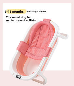 Baignoire pliable en gros pour bébé, nouveau-né et tout-petit, conception assise et allongée, grande taille, en plastique, portable - Product Image 3