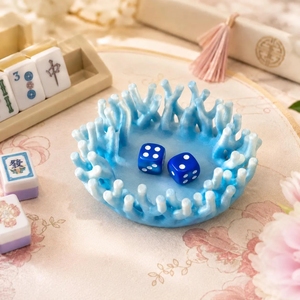 Coral Mahjong <b>Dice</b> <b>Tray</b> – Ocean-Inspired <b>Dice</b> Holder for American Mahjong - Product Image 4