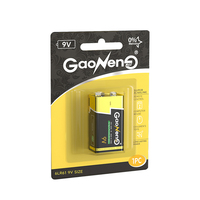 Baterai Alkaline Gaonengmax 6LR61 9V Bentuk Persegi Panjang untuk Remote Control, Elektronik Konsumen, Peralatan Rumah Tangga, dan Perkakas Listrik