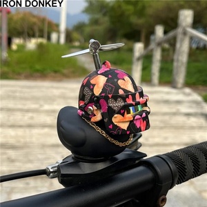 IRONDONKEY vélo <span class=keywords><strong>canard</strong></span> vélo cloche avec lumière LED mignon hélice poignée vélo <span class=keywords><strong>klaxon</strong></span> adapté aux enfants tout-petits adultes - Product Image 6