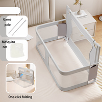 SeaMind berceau multifonctionnel en métal pour manger, berceau portable luxueux pour bébé avec pliage, résistant à la pression