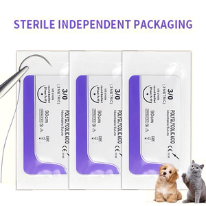 Circular Nylon <span class=keywords><strong>Silk</strong></span> Suturas Dentais Instrumentos veterinários para grandes animais Agulhas de sutura cirúrgica Outros consumíveis médicos - Product Image 2